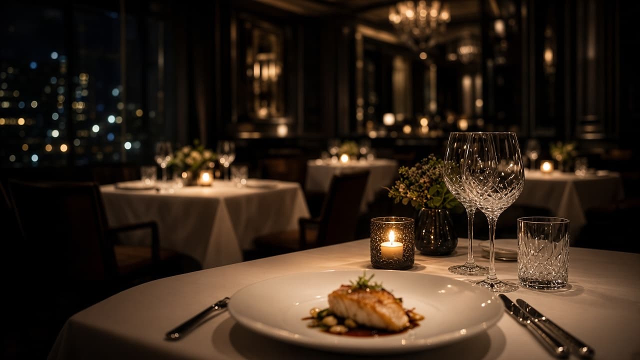 Fine dining restaurant interior
